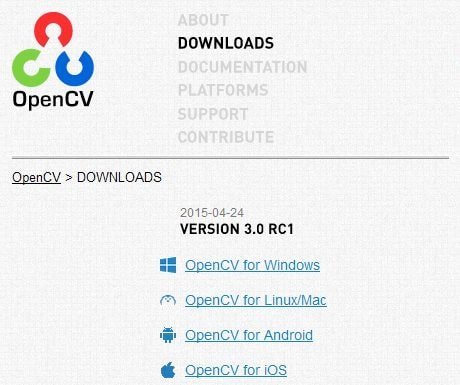OpenCVのダウンロードページ
